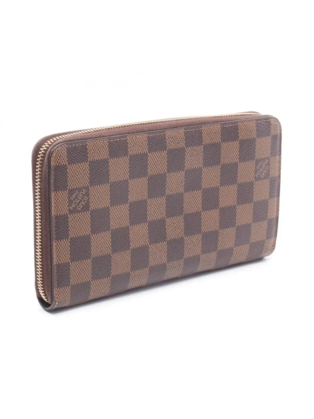 Louis Vuitton Round Wallet Zippy Organizer Damier Ebene Leather